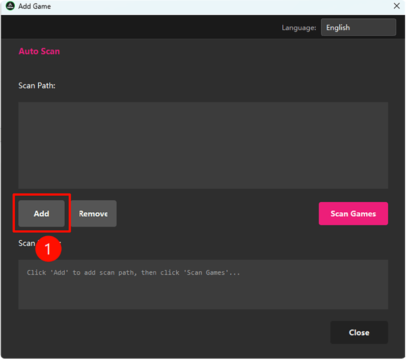 Add Game Step 1